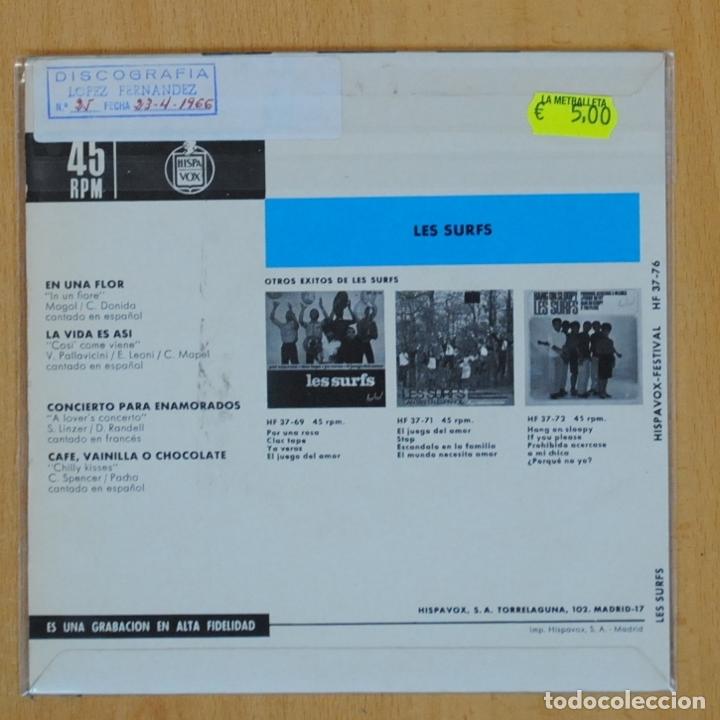 Discos de vinilo: LES SURFS - EN UNA FLOR + 3 - EP - Foto 2