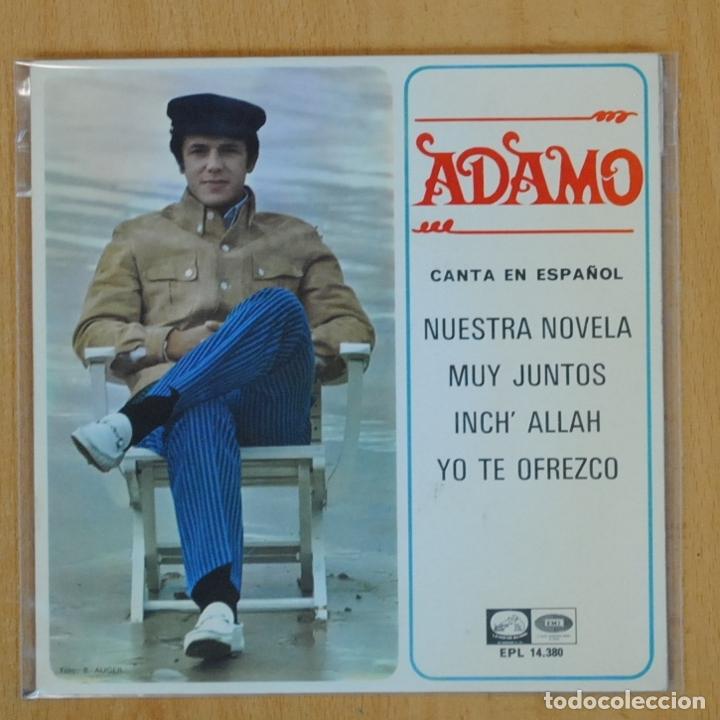 Discos de vinilo: ADAMO - NUESTRA NOVELA + 3 - EP - Foto 1