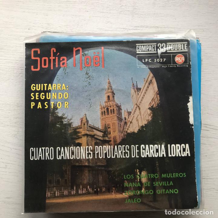 Vinyl records: SOF&Iacute;A NO&Euml;L - CUATRO CANCIONES POPULARES DE GARC&Iacute;A LORCA - 7'' EP RCA SPAIN 1961