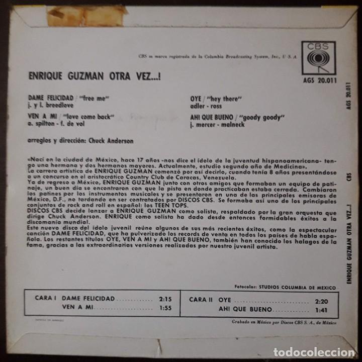 Discos de vinilo: Enrique Guzman&lrm;&ndash; Otra Vez...! - Foto 2