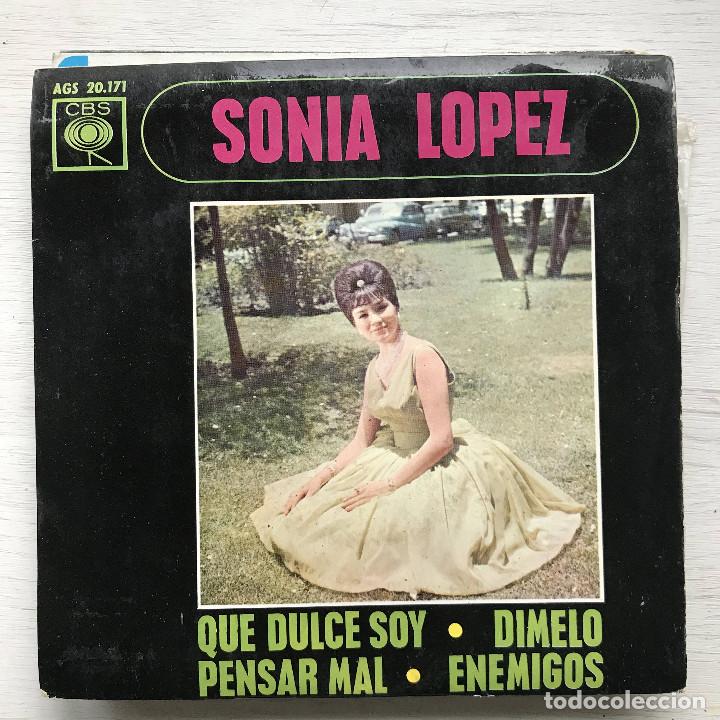 Discos de vinilo: SONIA L&Oacute;PEZ - QU&Eacute; DULCE SOY - 7 EP CBS 1963 - Foto 1