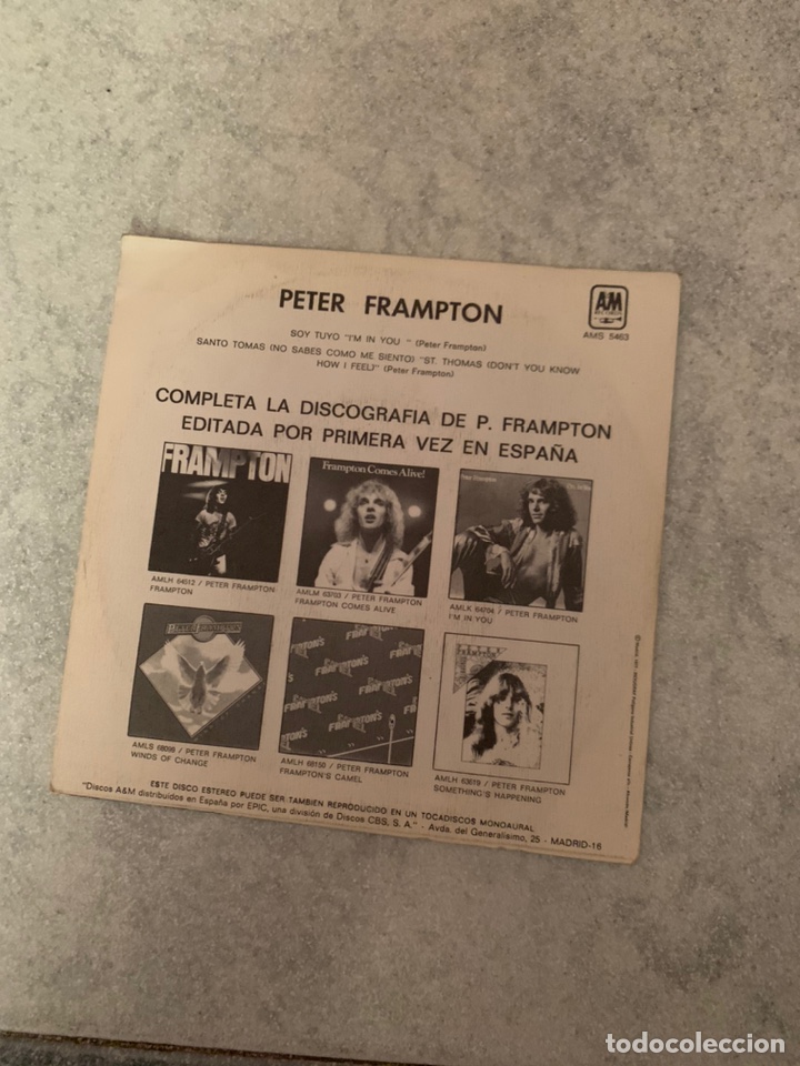Discos de vinilo: Peter frampton soy tuyo - Foto 2