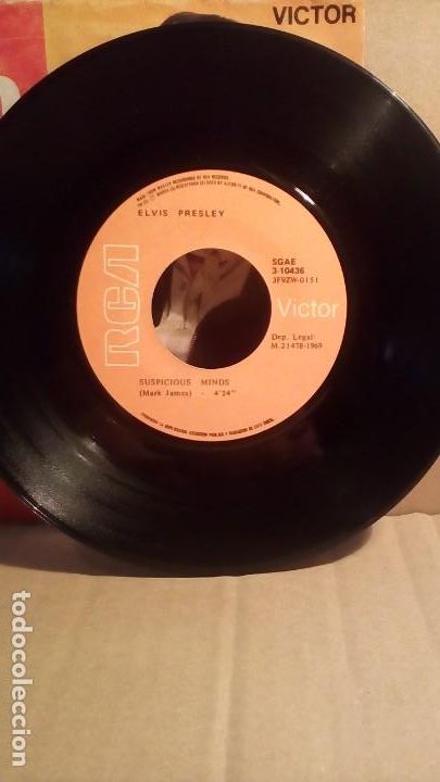 Discos de vinilo: ELVIS PRESLEY - SUSPICIOUS MINDS . - Foto 2