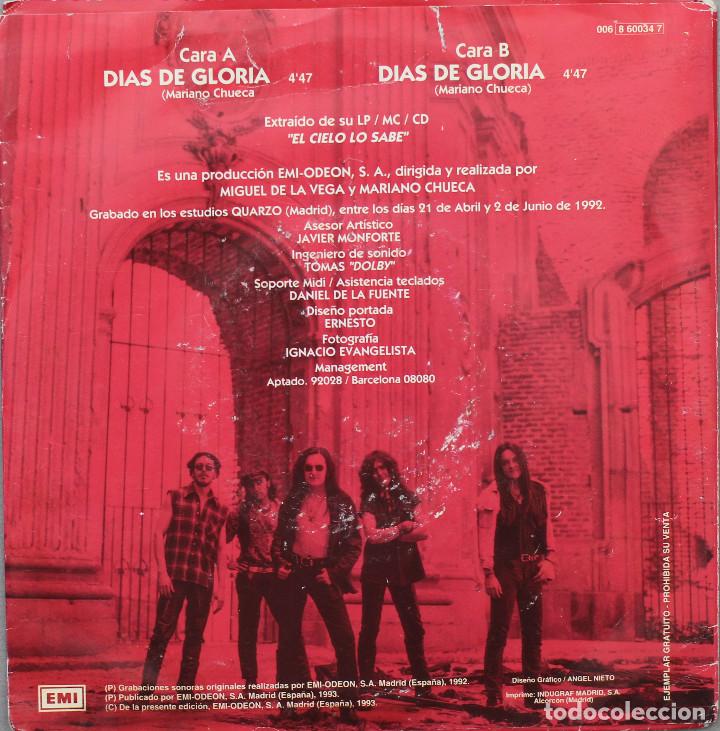 Discos de vinilo: DISTRITO 14// D&Iacute;AS DE GLORIA// SINGLE// 1992// EMI - Foto 2