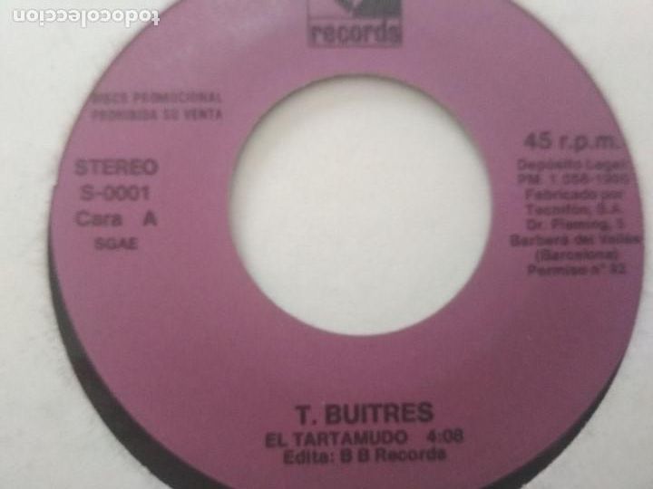 Dischi in vinile: T.BUITRES-SINGLE EL TARTAMUDO-PROMO UNA CARA