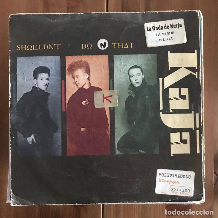 Discos de vinilo: KAJA - SHOULDNT DO THAT - SINGLE EMI SPAIN 1985 - Foto 1