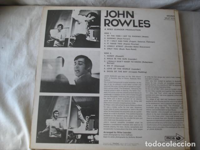 Discos de vinilo: John Rowles    John Rowles - Foto 2