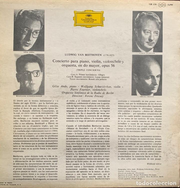 Discos de vinilo: Beethoven - Triple concierto - Foto 2