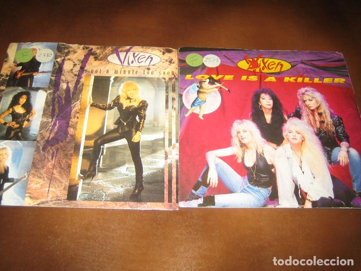 Discos de vinilo: VIXEN - LOTE DE DOS SINGLES - Foto 1