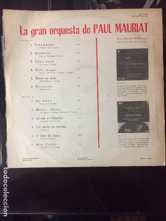 Discos de vinilo: LE GRAND ORCHESTRA DE PAUL MARIAT - Foto 3