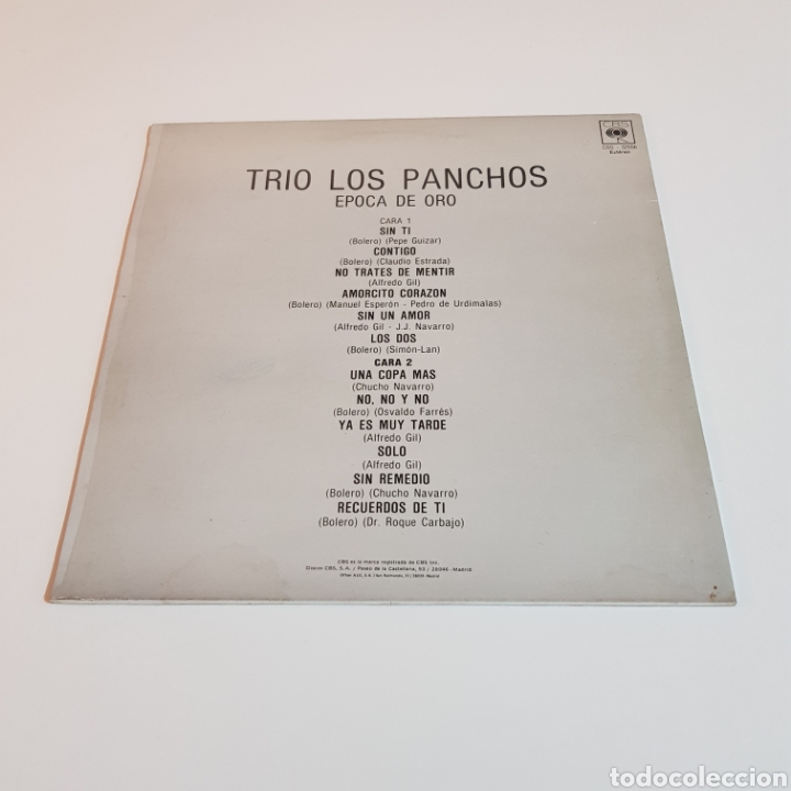 Discos de vinilo: TRIO LOS PANCHOS - EPOCA DE ORO - Foto 2