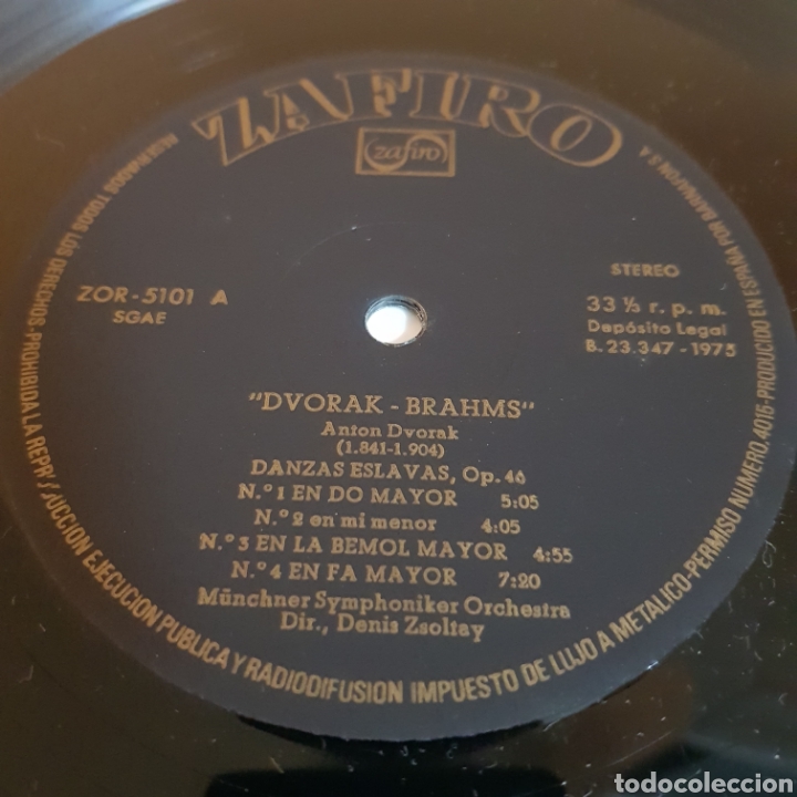 Discos de vinilo: DVORAK - BRAHMS - DANZAS ESLAVAS - DANZAS HUNGARAS - Foto 3