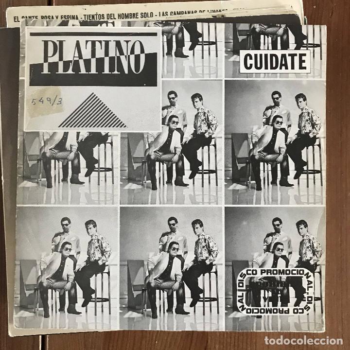 Discos de vinilo: PLATINO - C&Uacute;IDATE - SINGLE EMI 1984 PROMO - Foto 1