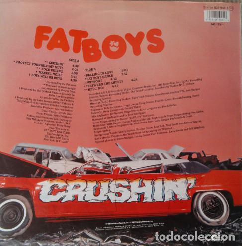 Discos de vinilo: FAT BOYS - CRUSHIN&acute; - Foto 2