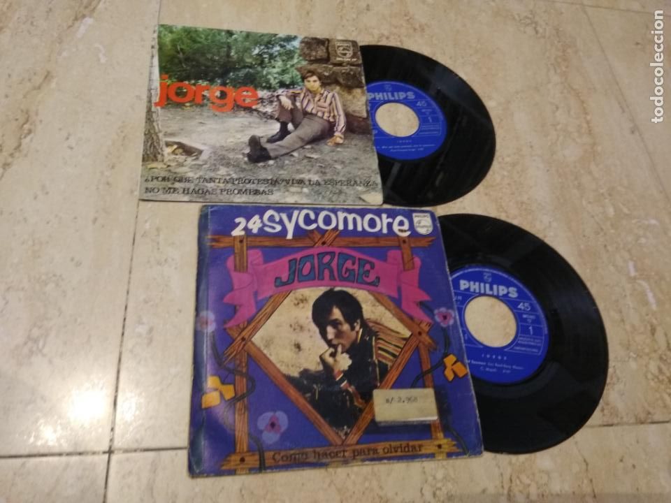 Discos de vinilo: JORGE-LOTE DOS DISCOS-UN EP Y UN SINGLE - Foto 1
