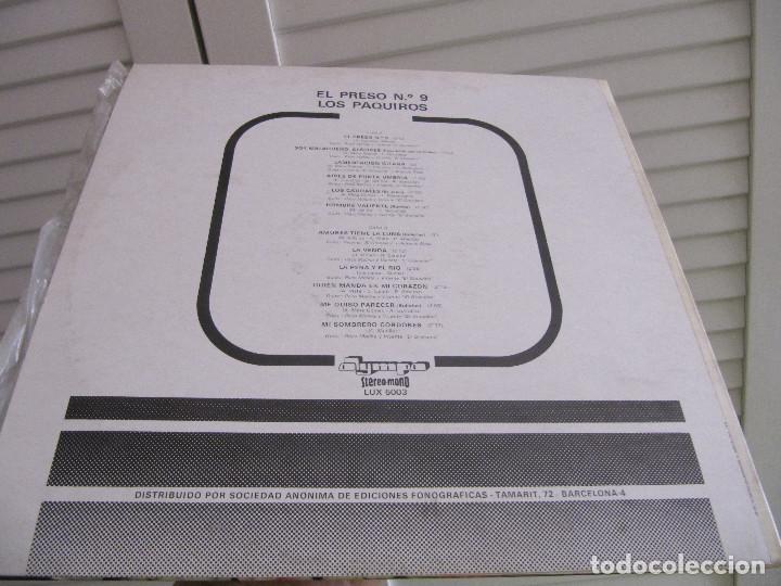 Discos de vinilo: Los Paquiros - El Preso N&ordm; 9 - Foto 4