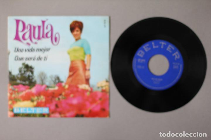 Discos de vinilo: PAULA// UNA VIDA MEJOR// SINGLE// 1968// BELTER - Foto 3