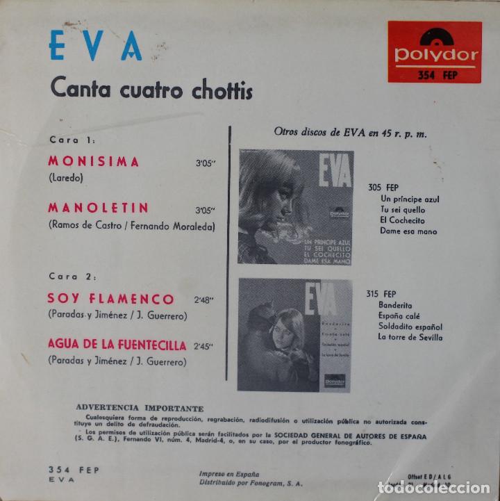 Discos de vinilo: EVA// MONISIMA+3// EP// 1967// POLYDOR - Foto 2
