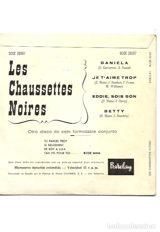 Discos de vinilo: LES CHAUSSETTES NOIRES. Daniel.        (vinilo ep 1961 - Foto 2