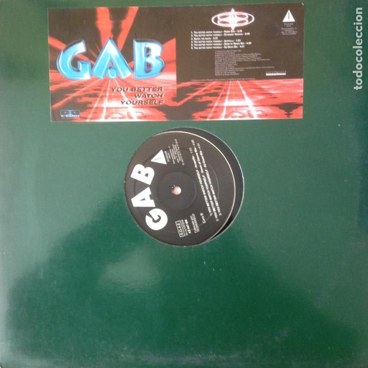 Discos de vinilo: GAB - YOU BETTER WATCH YOURSELF - Foto 1