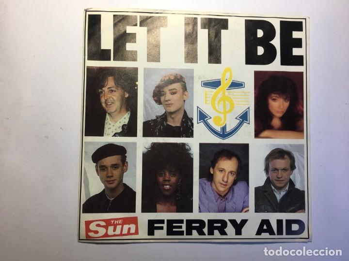 Discos de vinilo: SINGLE LET IT BE - THE SUN FERRY AID - Foto 1