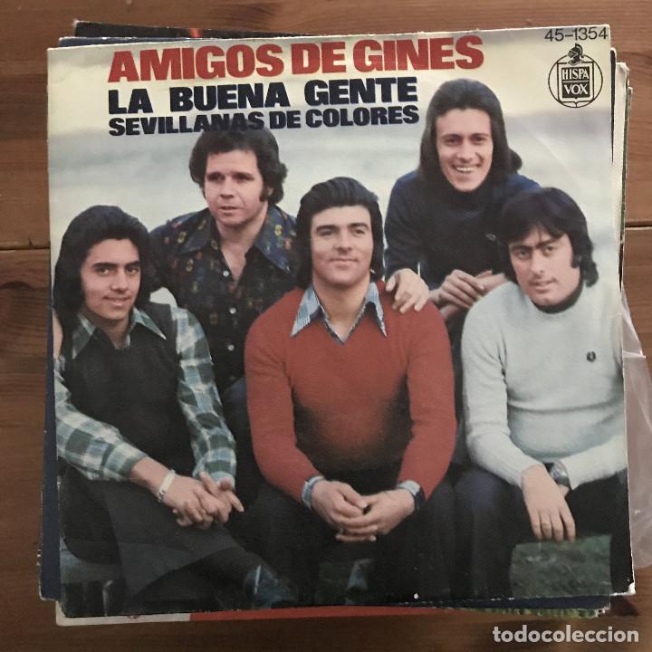 Discos de vinilo: AMIGOS DE GINES - LA BUENA GENTE - SINGLE HISPAVOX 1976 - Foto 1