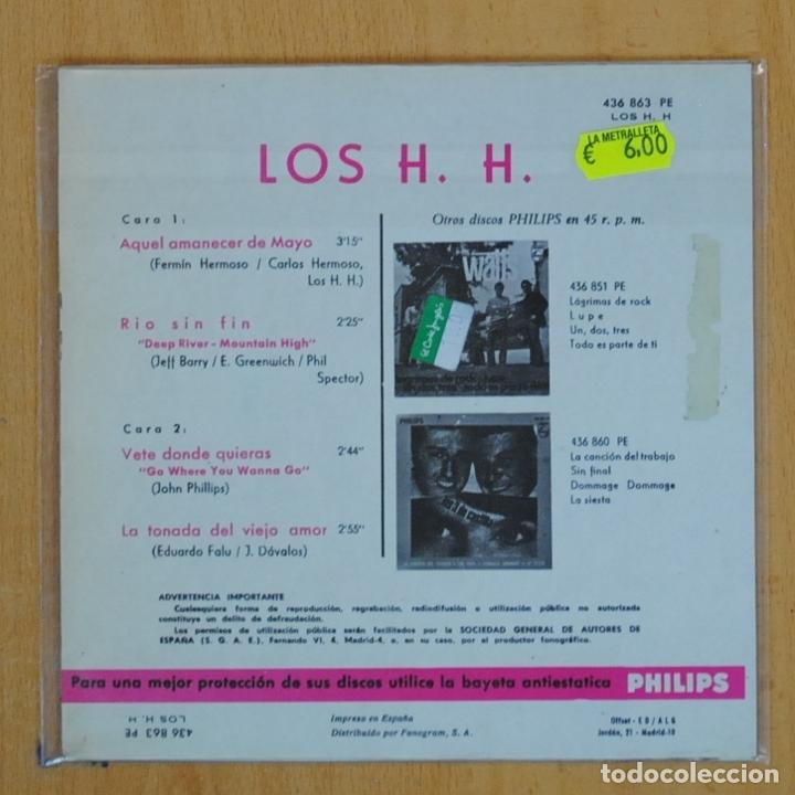 Discos de vinilo: LOS HH - VETE DONDE QUIERAS + 3 - EP - Foto 2