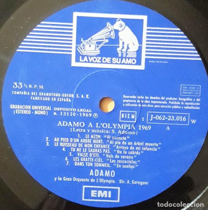 Discos de vinilo: Adamo Olympia 1969 - Foto 3