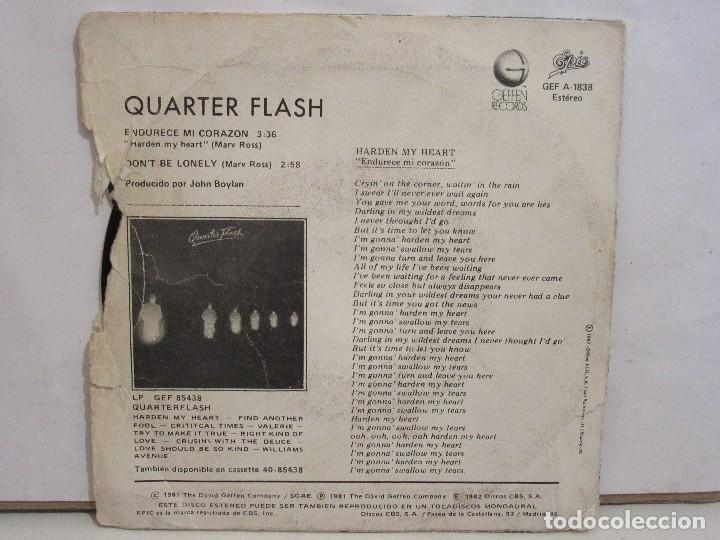 Discos de vinilo: Quarter Flash - Endurece Mi Corazon - Single - 1982 - Spain - VG/P - Foto 2