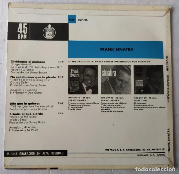 Discos de vinilo: Frank Sinatra - Olvidemos El Ma&ntilde;ana (7&rdquo;, EP) 1966/ES - Foto 2
