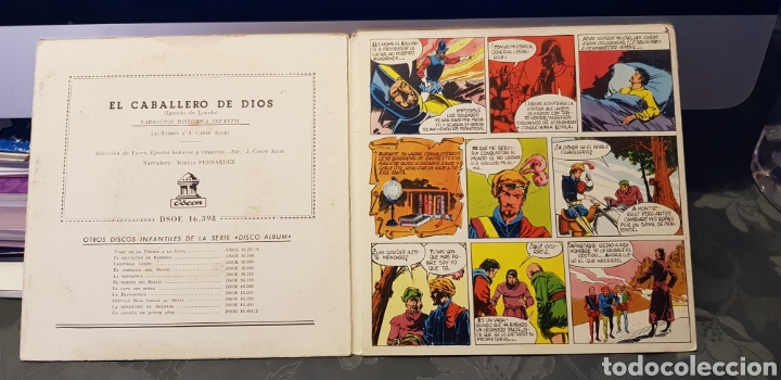 Discos de vinilo: Single. El caballero de Dios ( Ignacio de Loyola) Odeon. Vinilo y c&oacute;mic. - Foto 2