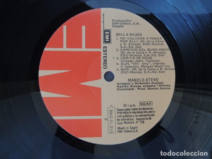 Discos de vinilo: MANOLO OTERO - BELLA MUJER - EMI ODEON - 1976 - Foto 4