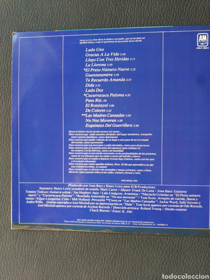 Discos de vinilo: JOAN BAEZ DISCO LP VINILO - Foto 2