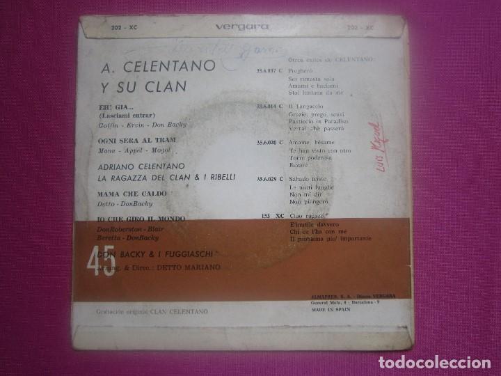 Discos de vinilo: ADRIANO CELENTANO Y SU CLAN VINILO EP MAP3 4 - Foto 3