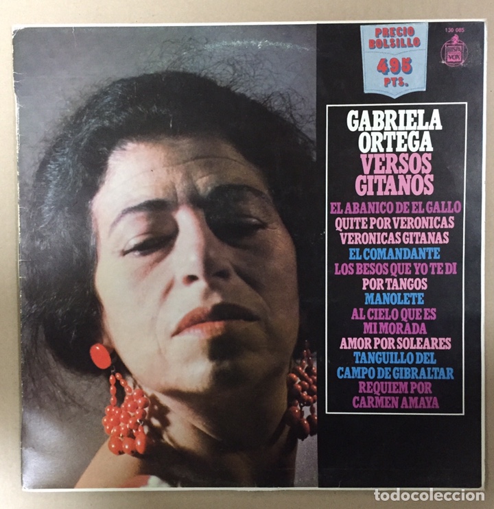 Discos de vinilo: LP GABRIELA ORTEGA - VERSOS GITANOS - Foto 1