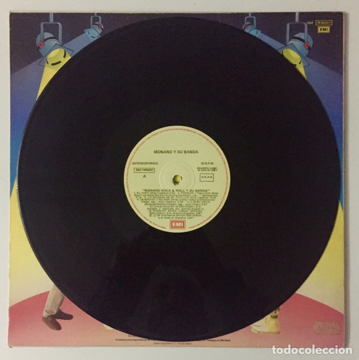 Discos de vinilo: Monano Rock & Roll y su Banda LP EMI Odeon 1987 - Foto 3