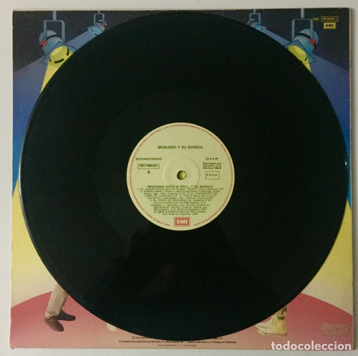 Discos de vinilo: Monano Rock & Roll y su Banda LP EMI Odeon 1987 - Foto 4