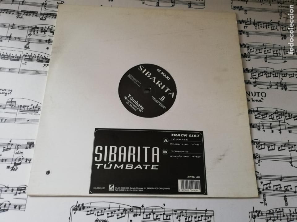 Discos de vinilo: Sibarita-t&uacute;mbate. maxi - Foto 1