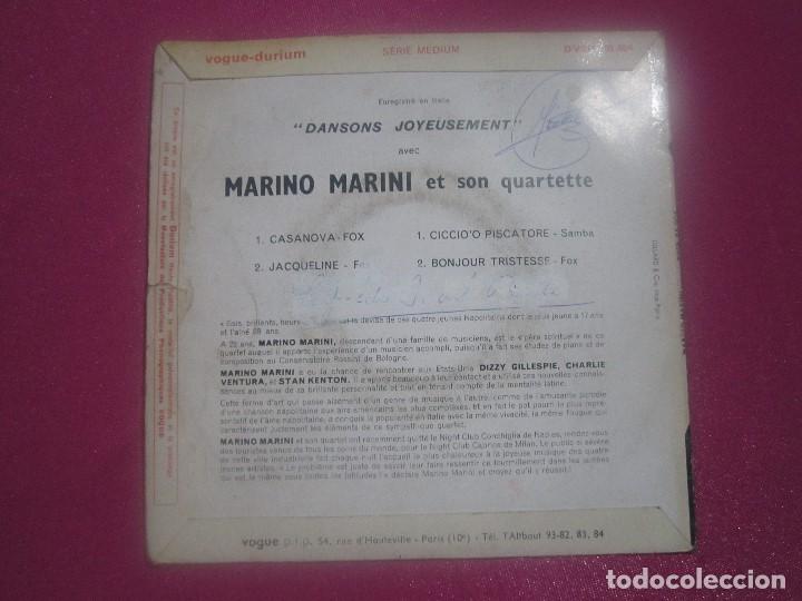 Discos de vinilo: DANSONS JOYEUSEMENT AVEC MARINO MARINI SINGLE - Foto 3