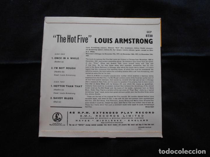 Discos de vinilo: EP LOUIS ARMSTRONG // THE HOT FIVE // ONCE IN A WHILE + 3 - Foto 2