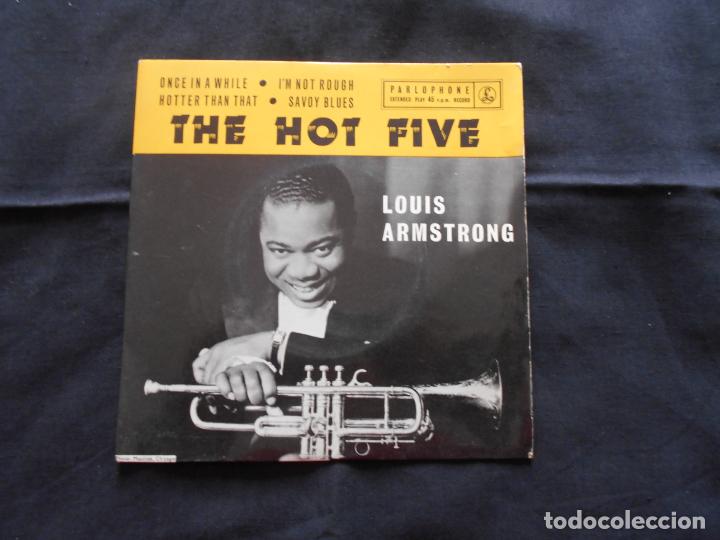 Discos de vinilo: EP LOUIS ARMSTRONG // THE HOT FIVE // ONCE IN A WHILE + 3 - Foto 1