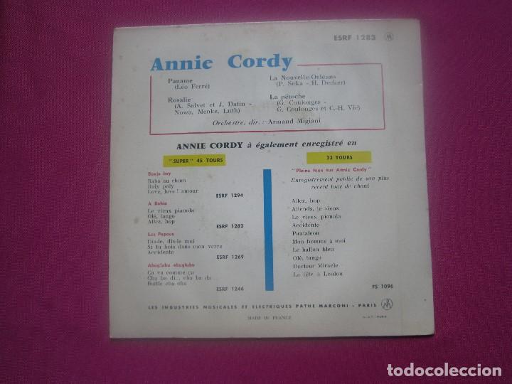 Discos de vinilo: ANNIE CORDY PANAME  SINGLE - Foto 3