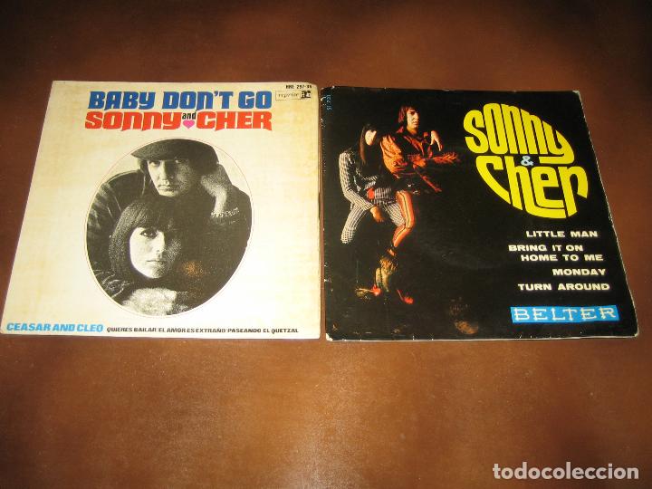 Discos de vinilo: SONNY AND CHER - LOTE DE DOS SINGLES - Foto 1