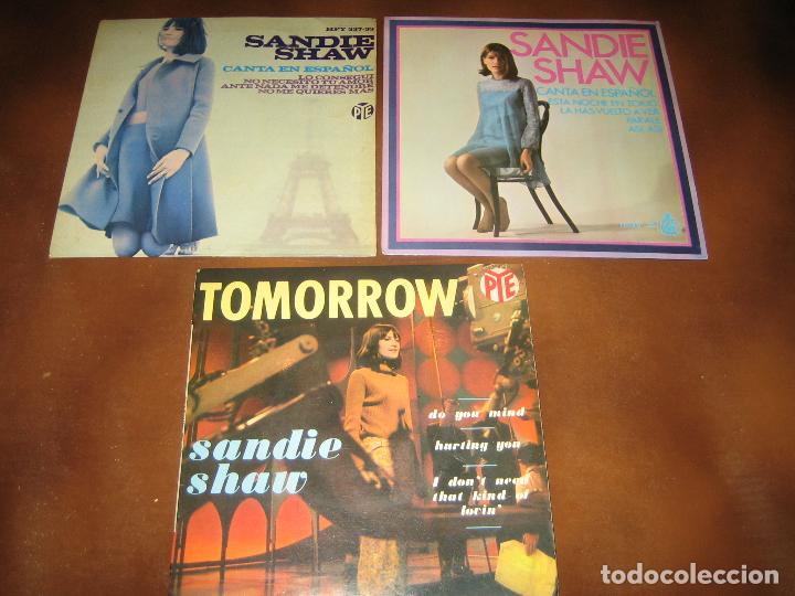 Discos de vinilo: SANDIE SHAW - LOTE DE TRES SINGLES - Foto 1