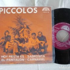 Discos de vinilo: LOS PICCOLOS HOY FIESTA ES EP BERTA 1972 VER ESTADO EN FOTOS E INFORMACION ADJUNTA. Lote 202417126