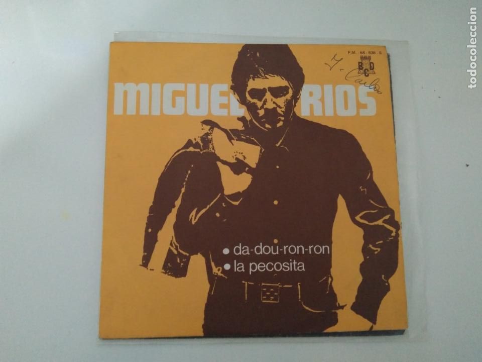 Discos de vinilo: SINGLE PROMOCIONAL MIGUEL RIOS.DA-DOU-RON-RON / LA PECOSITA. DISCOS BCD.1970. BUEN ESTADO