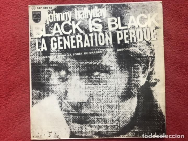 Discos de vinilo: Single Johnny Hallyday Black is Black 1966 - Foto 1