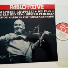 Discos de vinilo: LP: STEPHANE GRAPELLI, JOE PASS & NIELS HENNING ORSTED PEDERSEN - TIVOLI GARDENS 1979 (PABLO RCDS)
