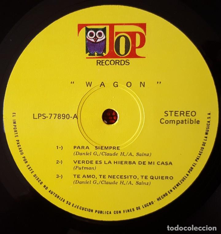 Discos de vinilo: WAGON - HOM&Oacute;NIMO LP ORIGINAL VENEZUELA - Foto 3