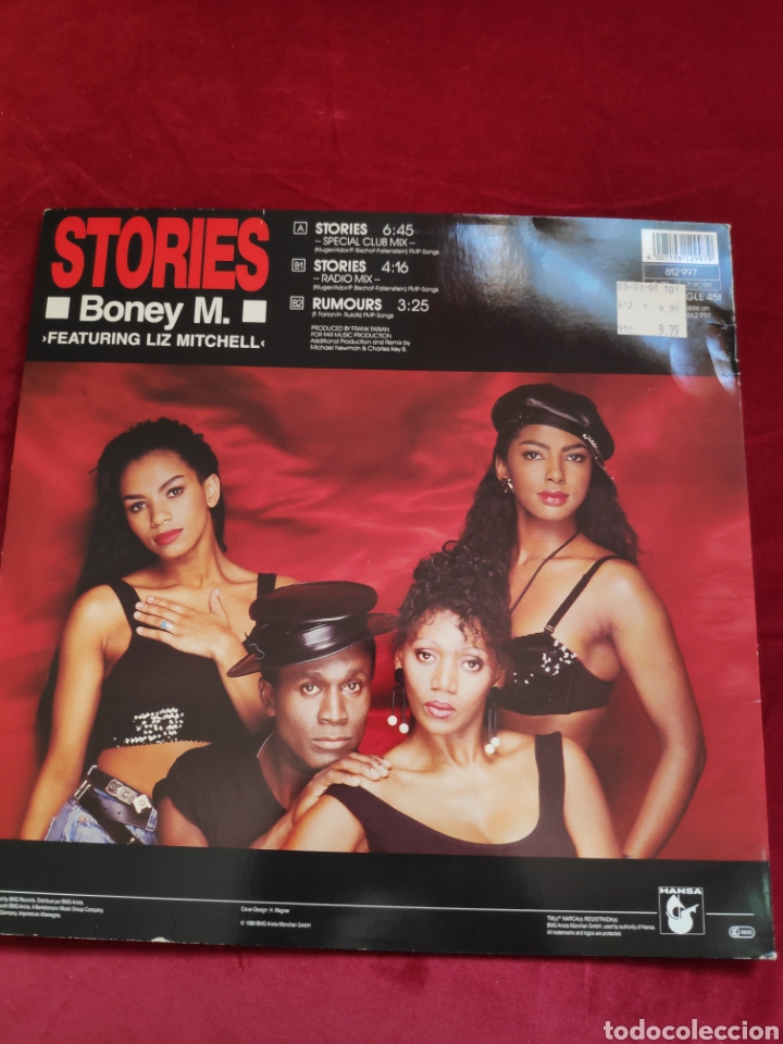 Discos de vinilo: Boney M - Vinilo maxi - 12 - Stories - Foto 2